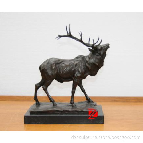 indoor brass deer statues for desk